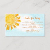 サンシャインベビーシャワーベビー線用の本 エンクロージャーカード (正面)
