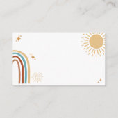 サンシャインベビーシャワーベビー エンクロージャーカード (裏面)