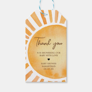 サンシャインベビーシャワーメッセージカード ギフトタグ