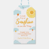 サンシャインベビーシャワーメッセージカード ギフトタグ (正面)