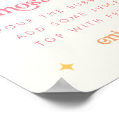 サンシャインベビーシャワーモモモザバーサイン ポスター (角)