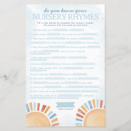 サンシャインベビーシャワー子供部屋ライムゲーム