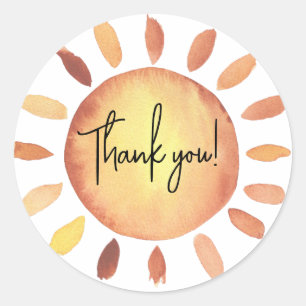 サンシャインベビーシャワー感謝してい ラウンドシール