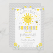 サンシャインベビーシャワー招待状ボーイベビーシャワー 招待状 (正面/裏面)