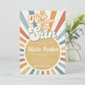 サンシャインベビーシャワー招待状レトロヴィンテージ 招待状 (スタンド正面)