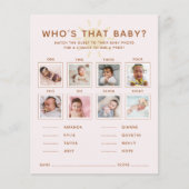 サンシャインベビーシャワー推測ベビー写真ゲーム (正面)
