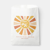 サンシャインベビーシャワー来ここの息子の黄色の光線 フェイバーバッグ (正面)