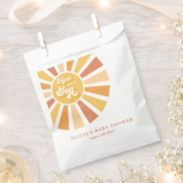 サンシャインベビーシャワー来ここの息子の黄色の光線 フェイバーバッグ