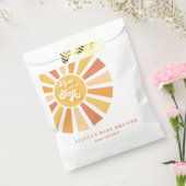 サンシャインベビーシャワー来ここの息子の黄色の光線 フェイバーバッグ (封をした状態)