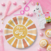 サンシャインベビーシャワー来ここの息子の黄色の光線 ペーパープレート (パーティー)