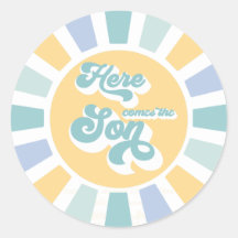 サンシャインベビーシャワー来ここの息子の黄色の光線