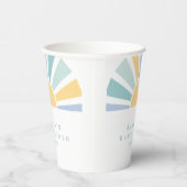 サンシャインベビーシャワー来ここの息子の黄色の光線 紙コップ (右)