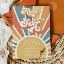 サンシャインベビーシャワー来ここの息子ミュートされたトーン