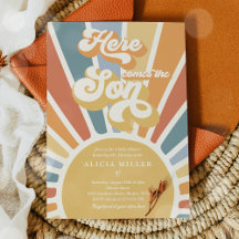 サンシャインベビーシャワー来ここの息子ミュートされたトーン