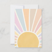 サンシャインベビーシャワー来ここサンピンクの光線 サンキューカード (裏面)