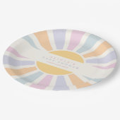 サンシャインベビーシャワー来ここサンピンクの光線 ペーパープレート (アングル)