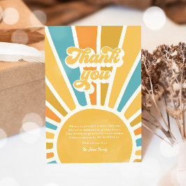 サンシャインベビーシャワー来この息子 サンキューカード