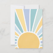 サンシャインベビーシャワー来この息子 サンキューカード (裏面)