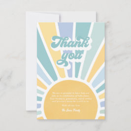 サンシャインベビーシャワー来この息子 サンキューカード