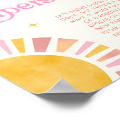 サンシャインベビーシャワー深夜おむつゲームサイン ポスター (角)