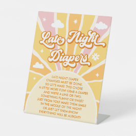 サンシャインベビーシャワー深夜おむつゲーム 台座サイン