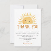 サンシャインベビーシャワー サンキューカード (正面)