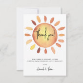 サンシャインベビーシャワー サンキューカード (正面)