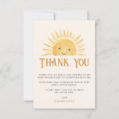 サンシャインベビーシャワー サンキューカード (正面)