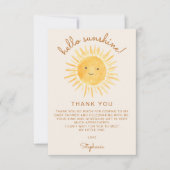 サンシャインベビーシャワー サンキューカード (正面)