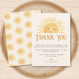 サンシャインベビーシャワー サンキューカード