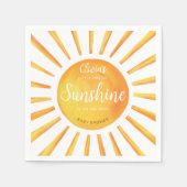 サンシャインベビーシャワー スタンダードカクテルナプキン (正面)