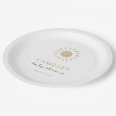 サンシャインベビーシャワー ペーパープレート (アングル)