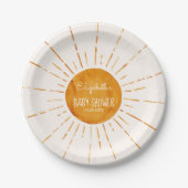 サンシャインベビーシャワー ペーパープレート (正面)