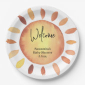 サンシャインベビーシャワー ペーパープレート (正面)