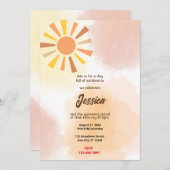 サンシャインベビーシャワー 招待状 (正面/裏面)