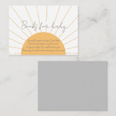 サンシャインベビーシャワーBohoベビーシャワー用の本 エンクロージャーカード (正面/裏面)