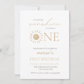 サンシャインベビーファースト誕生日 招待状 (正面)