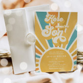 サンシャインベビー来シャワーここソンブルーレイズ 招待状