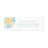 サンシャインベビー来シャワー息子のアドレス ラベル (正面)