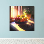 サンシャインボウルの果実と花1 キャンバスプリント (インサイチュ (ウッドフロア))