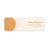 サンシャインボホイエロー差出人住所 ラベル (正面)