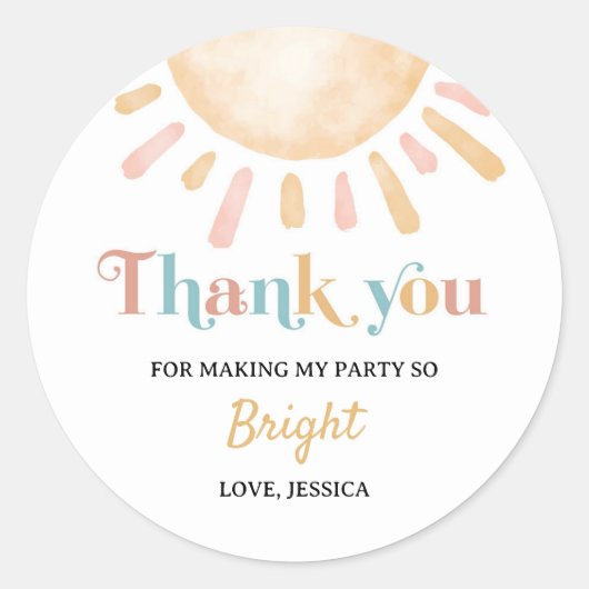 サンシャインボホサンバースデーパーティー ラウンドシール (正面)