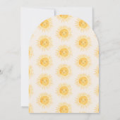 サンシャインボホジェンダーニュートラルサンベイビーシャワーアーチ 招待状 (裏面)