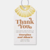 サンシャインボホベイビーシャワーレトロサンキュービッグ ギフトタグ (正面)