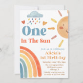 サンシャインボホワンin太陽1歳の誕生日 招待状 (正面)