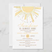 サンシャインボホ写真ベビーシャワー 招待状 (正面)