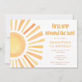 サンシャインボホ最初ののまわりに旅は太陽の誕生日 招待状 (正面)
