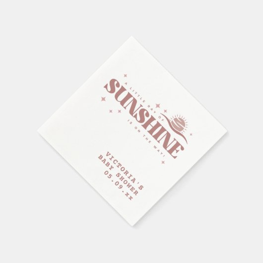 サンシャインボホ男女兼用ベビーシャワーカクテル スタンダードカクテルナプキン (角)