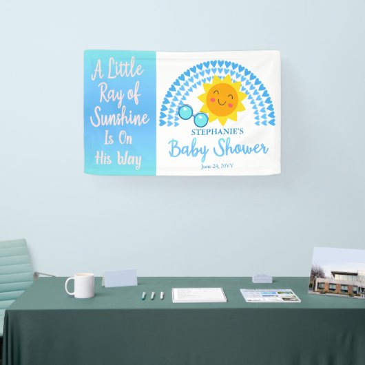 サンシャインボーイ赤ちゃんシャワーの小さな光線 横断幕 (トレードショー)