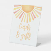 サンシャインボーホサンベビーシャワーカードとギフト 台座サイン (正面)